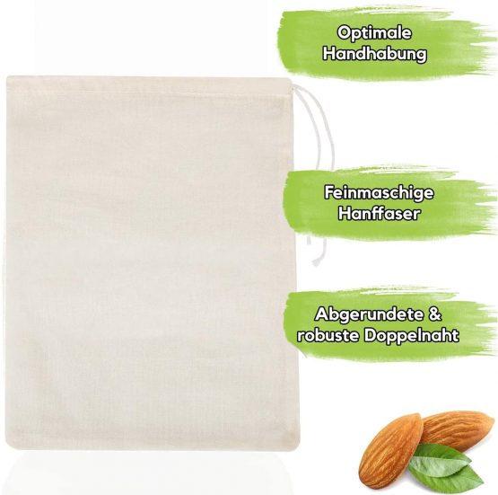 Filter Cotton Muslin Bag - WENTS 10Pcs Cotton Muslin Drawstring Bags Soft Cotton Muslin Cloth or Bags Reusable Cheesecloth Bags for Cooking Soaking Medicinal Liqu or Tea Coffee Milk Filter in Home - Image 4