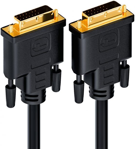 deleyCON 1.5m (4.92 ft.) DVI to DVI Cable 24+1 - DVI-D Dual Link - 1080p Full HD 3D Ready - DVI to DVI Adapter Cable Gold Plated Contacts - Black - Image 3