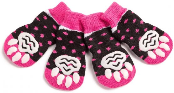 Akopawon 4 Pcs Anti-Slip Pet Dog Socks Cat socks Paw Protector Traction Control Socks for Indoor Wear, Pet Dog Cat Socks for Dog Cat with Rubber Reinforcement, Size S - 3XL Fit Dogs 1.0-22.5kg - Image 4