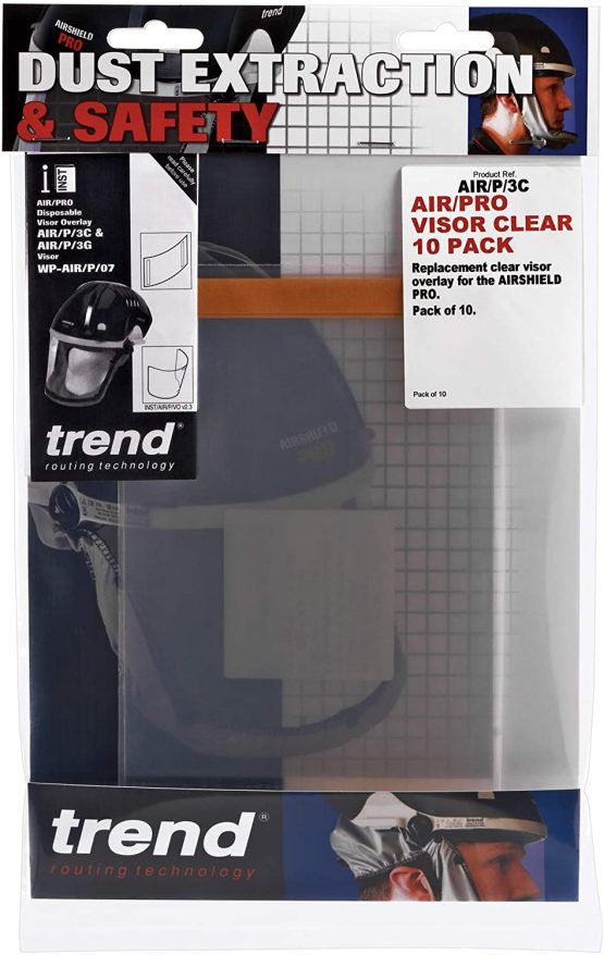 Trend AIR/P/3C AirPro Visor Overlays - pack of 10, White/Black, 4.0 mm*310.0 mm*210.0 mm - Image 4