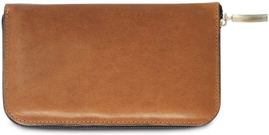 Nippes Solingen Nippes Premium Line Manicure Set 6 Pieces Stainless Steel Rust and Nickel Genuine Cowhide Leather Case with Zip Fastener Brown - Image 3