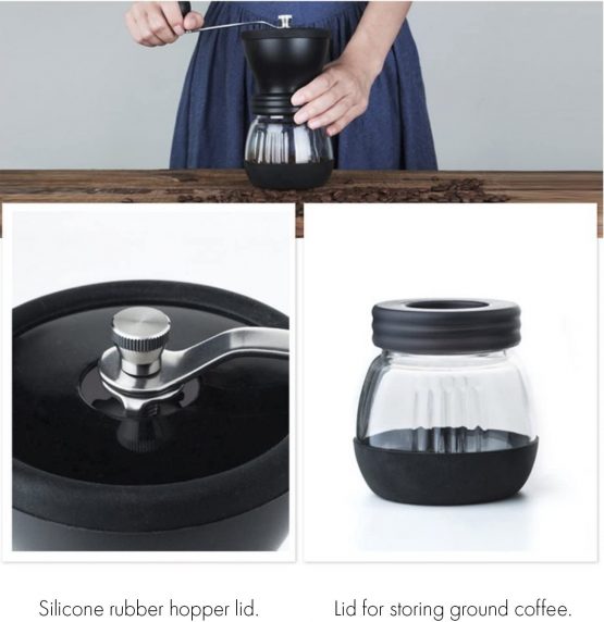 Hario MSCS-2DTB Skerton Hand Coffee Grinder, Glass - Image 3