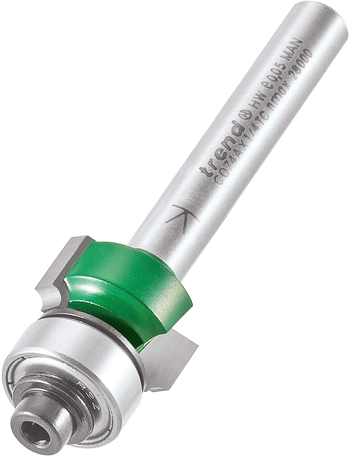 Trend CraftPro Bearing Guided Round Over Router Cutter, 1/4 Inch Shank, 1.6mm Radius, 7.9mm Cut Length - Image 2