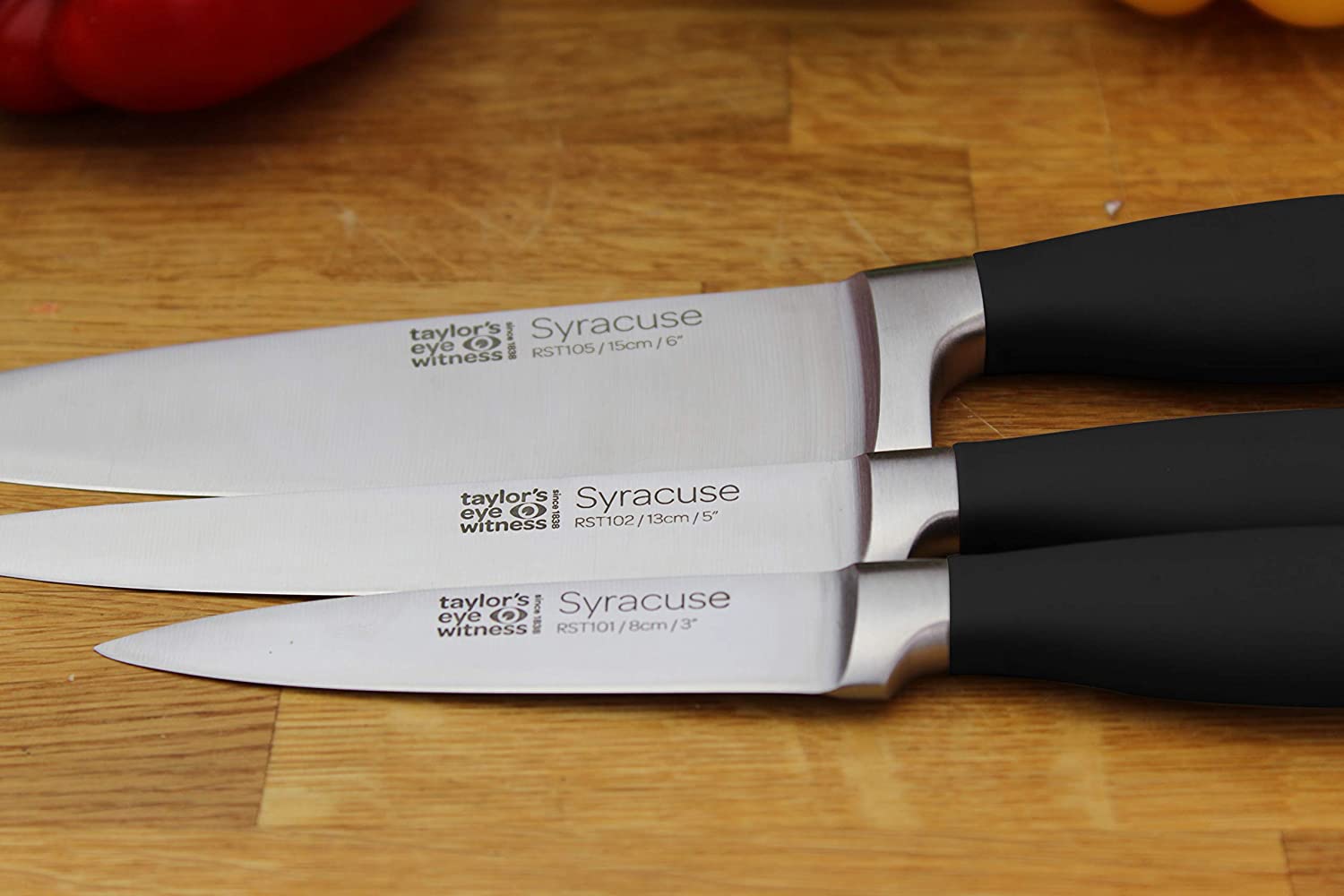 Taylors Eye Witness Syracuse Kitchen Knife 3pce Set, Paring 9cm/3.5” - Image 4