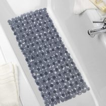 Wenko Bath Paradise Anthracite-Anti-Slip Shower mat with Suction Cups, Polyvinyl chloride, Grey, 71 x 36 x 2 cm
