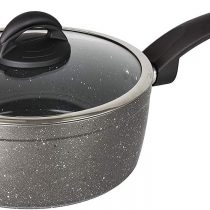 Tower Cerastone T81219 Forged Saucepan with Non-Stick Coating and Soft Touch Handle,22cm, Graphite