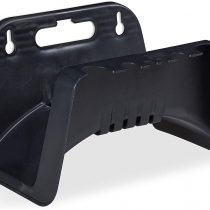 Relaxdays, Black, Plastic Wall-mounted Hosepipe Holder, Bracket For Garden Hose, HWD 14 x 24 x 16 cm, 1 piece