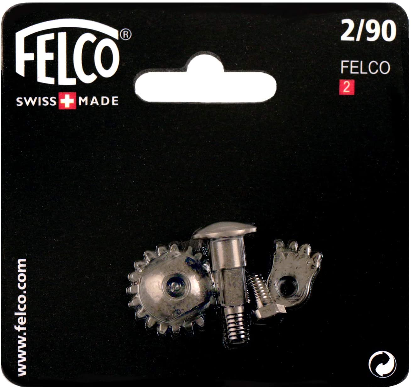 FELCO Spares Replacement Nut and Bolt Set 2-2/90 Made in Switzerland, Black, 9.8 x 9.3 x 1.2 cm