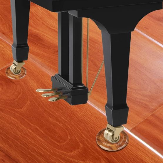 KingPoint Grand Piano Caster Cups ABS Set of 3 Rosewood Color Furniture Leg Pads Protection - Image 3