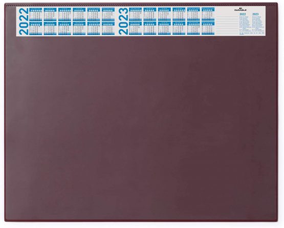 Durable Desk Mat with Annual Calendar Red | 65 x 52cm | Pack of 1 | Anti-Glare Transparent Overlay Included | Ideal for Offices and Home Offices - Image 2