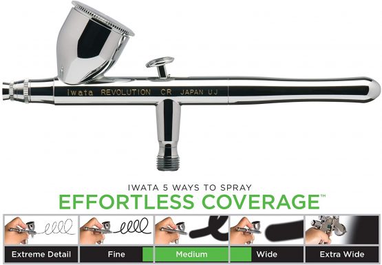 Iwata-Medea Revolution CR Dual Action/Large Gravity Feed Cup