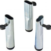 Vaello La Valenciana 3102 3 Mini Feet Legs, Steel, Silver