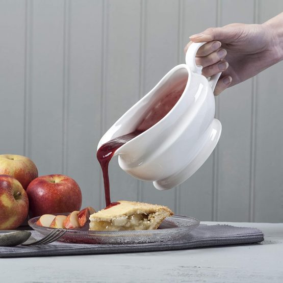 WM Bartleet & Sons 1750 T195 Wm Bartleet & Sons Traditional Porcelain Gravy and Sauce Boat 500ml, White - Image 2