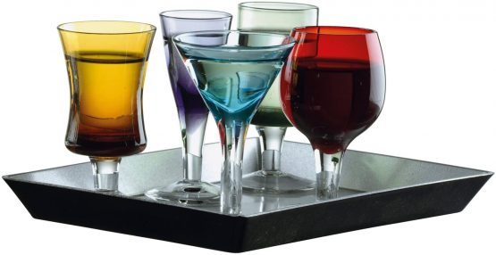 Artland - Short Stem Liqueur Glasses Set - 7 Piece Set of Multi Coloured Drinking Glasses for Wine, Cocktail, Champagne - Gift Boxed Set - Image 2