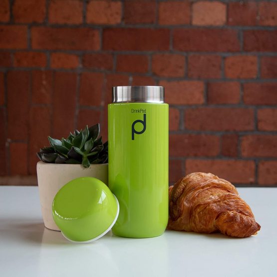 DrinkPod Vacuum Insulated Flask, Stainless Steel, Green, 200ml - Image 3