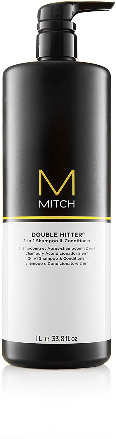 Paul Mitchell Mitch Double Hitter 2-in-1 Shampoo and Conditioner 1000 ml Pack of 1), 1 l (Pack of 1)