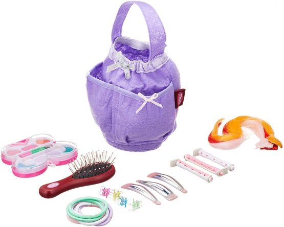 Gotz 1192053 Styling head with brown hair, brown eyes and accessories - make-up hair dressing head with 58 pieces - suitable agegroup 3+ - Image 4