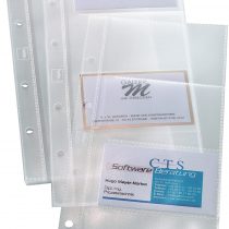 SIGEL VZ350 Pockets for Business Card Organisers, one row, transparent, 10 pcs.