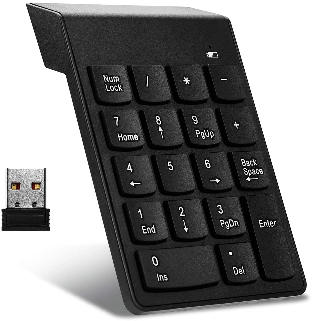 Cimetech Wireless Numeric Keypad 18Keys Portable Number Numpad With 2