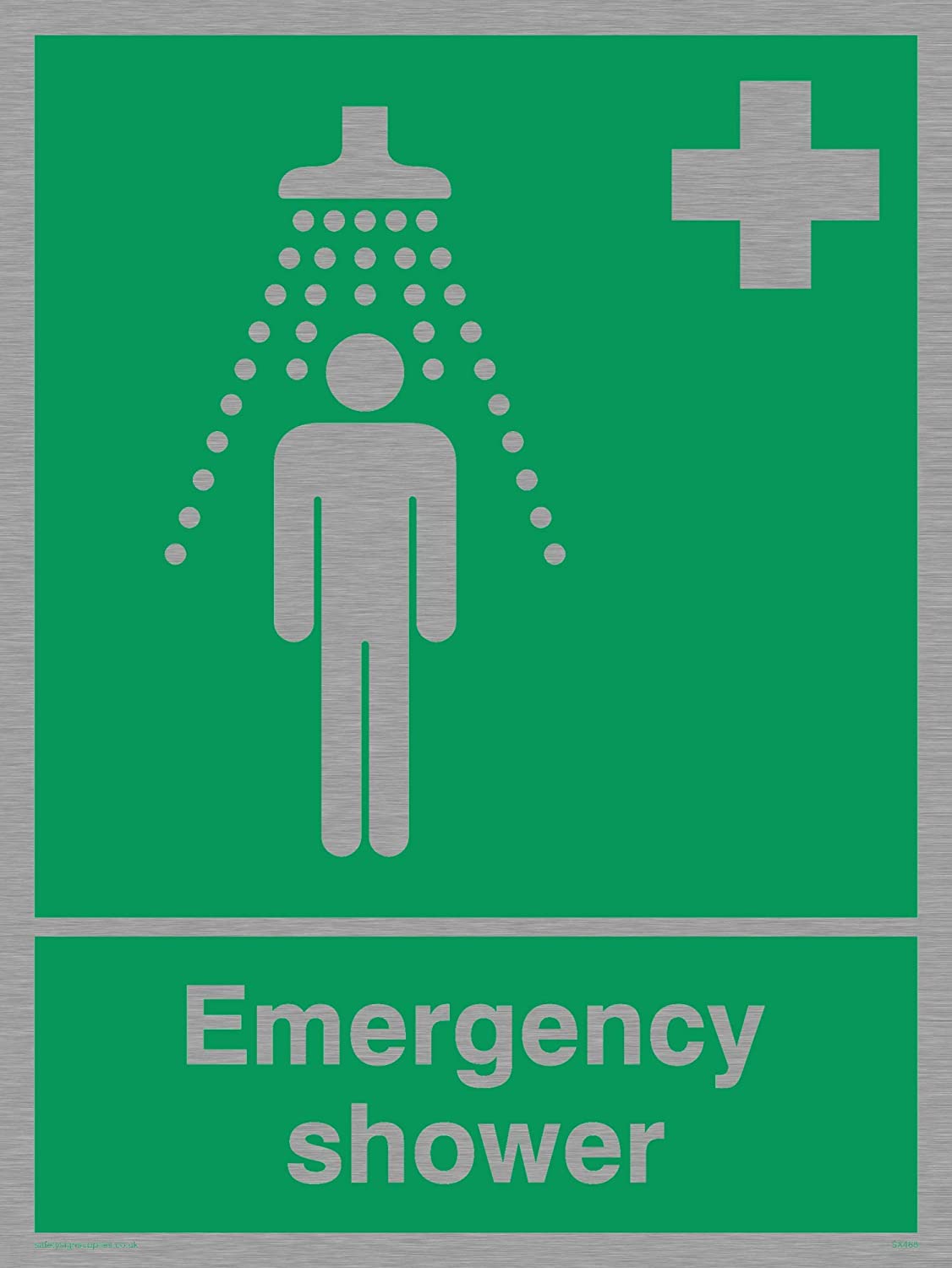 Viking Signs SX468-A5P-MS”Emergency Shower” Sign, Marine Grade ...