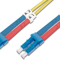 Digitus FO patch cable OS2-10 m LC to LC fiber optic cable - LSZH - Duplex Singlemode 09/125µ - 10 GBit/s - Yellow