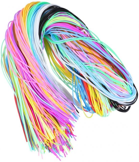 Healifty 200pcs Plastic Lacing Cord Colorful Braided Rope