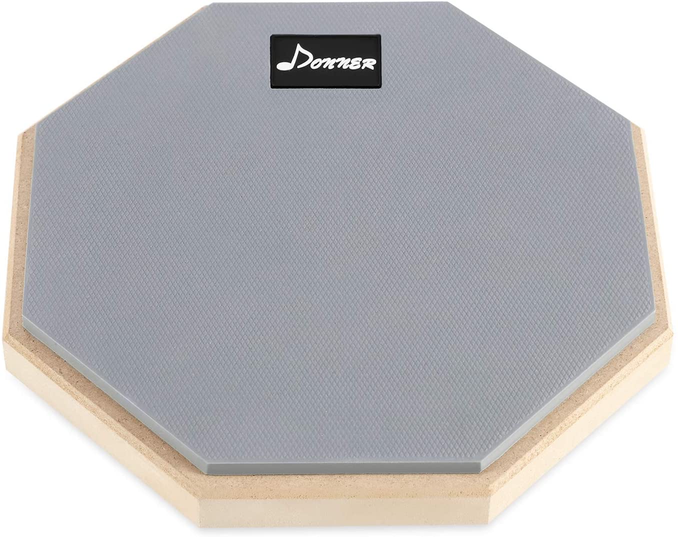 Donner 12 Inches Drum Practice Pad, 2Sided Silent Rubber Practice Pad
