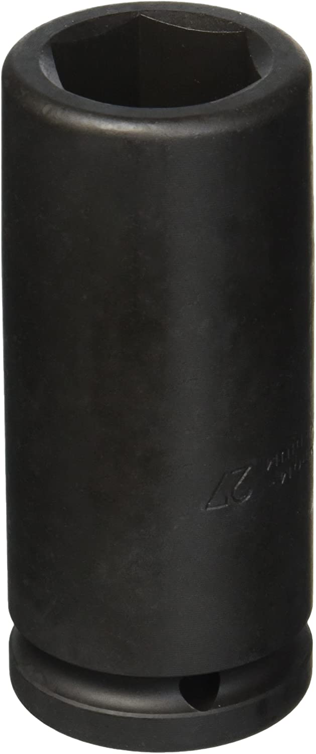 HAZET 1000SLG-27 100 mm 6-Point Impact Hexagon Profile Socket - Phosphatised/Oiled, 27 mm (Schlüsselweite)