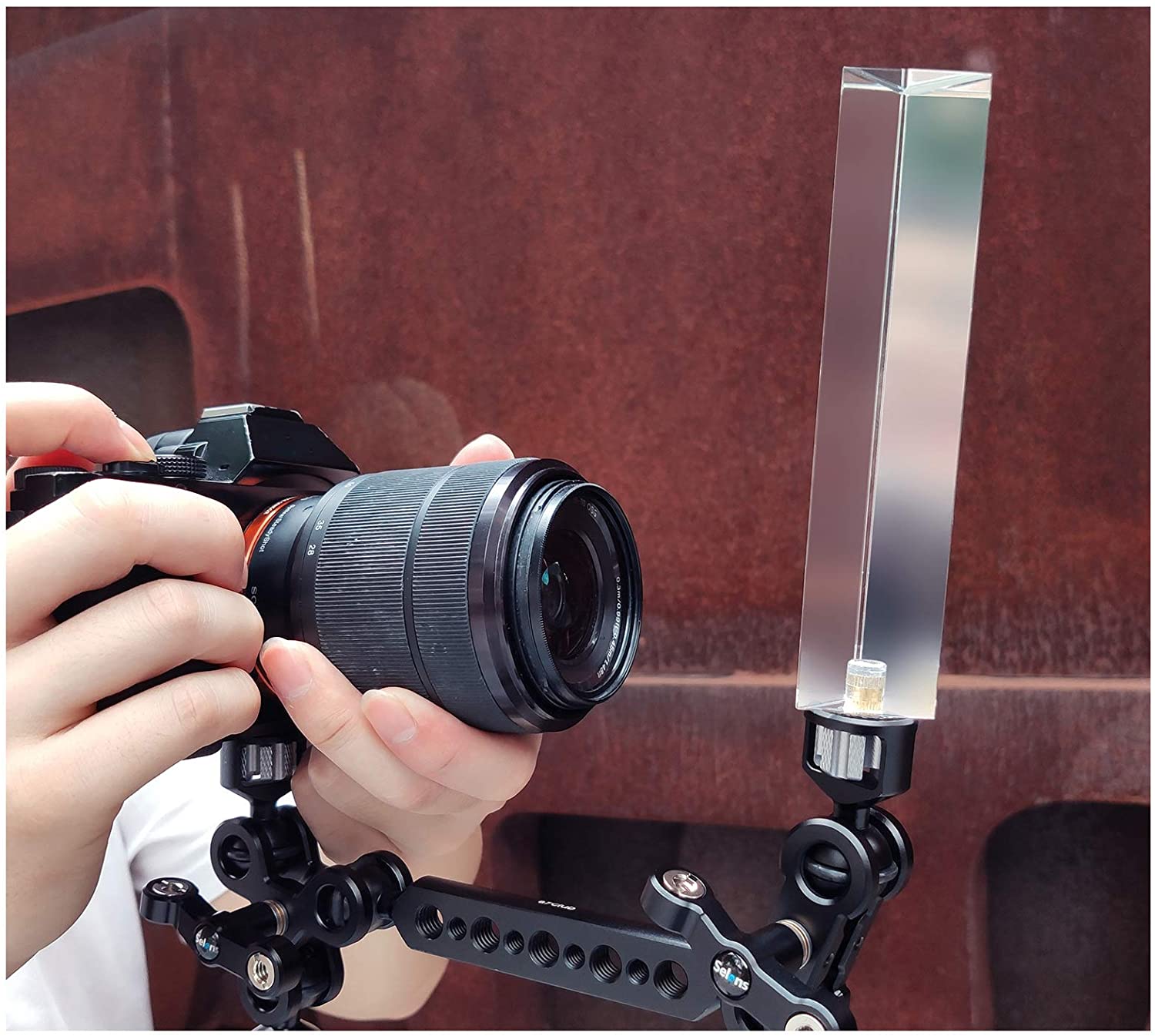 Selens Triangular Prism Photography Optical Crystal Glass Professional with 1/4 Inch - Image 4
