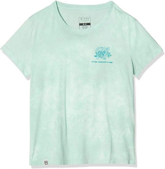 Nitro Snowboards Lux Tee T-Shirt, Women, Egg Shell Blue, M