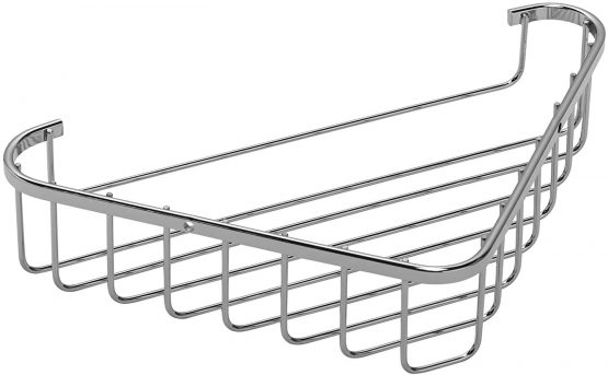 Croydex QM265941 Chrome Wall Mounted Corner Shower Basket for Bathroom, 5 Year Rust Free Guarantee - Image 2