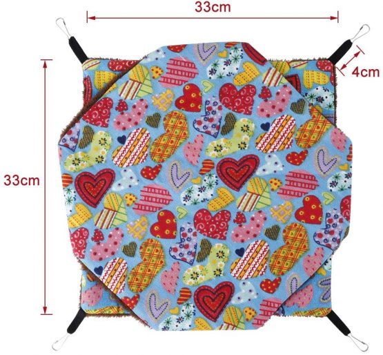 YOUTHINK Warm Small Animal Hammock Cotton Sleeping Nest with Soft Comfortable Luxury Double Layers for Your Samll Pets of Hamster/Parrot/Ferrets - Image 2