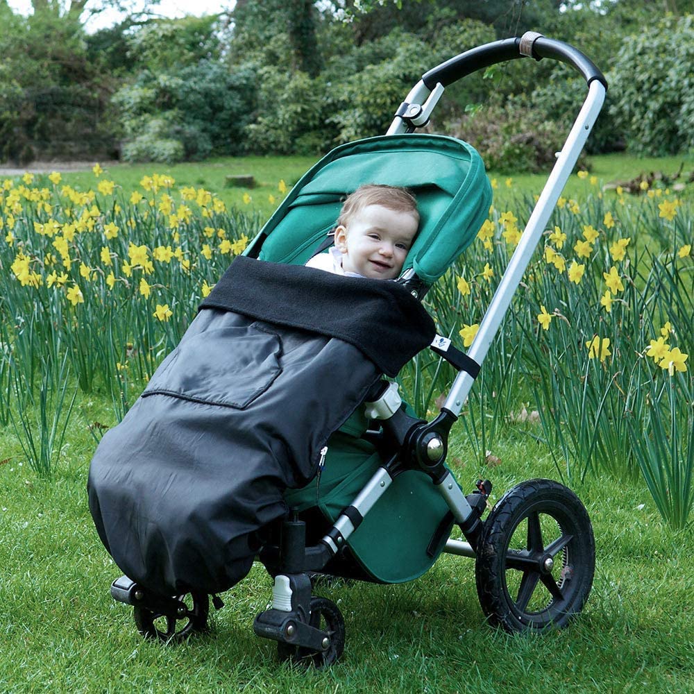 BundleBean, GO Multi-use Waterproof Footmuff (Plain Black), Use as Pushchair, Carrier, Sling, Car Seat Cover