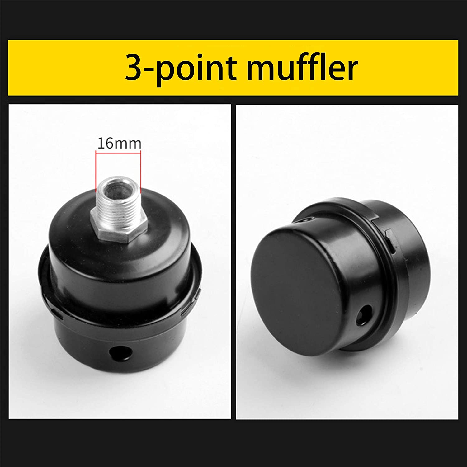 Schneespitze 5 Pcs Thread Air Compressor Muffler Silencer,Replacement Muffler Filter Intake Filter Silencer 3/8" 16mm - Image 3
