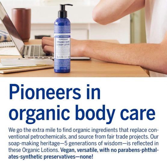 DR BRONNERS Organic Peppermint Lotion 236ml (PACK OF 1) - Image 4