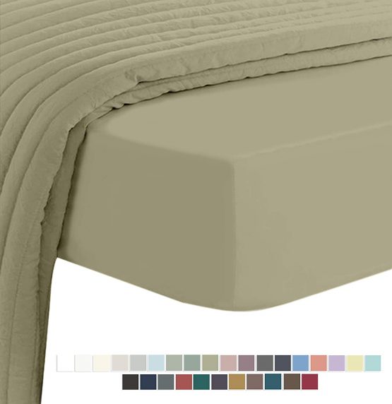 400 Thread Count Cotton Cloudburst Double Fitted Sheet, 100 Long