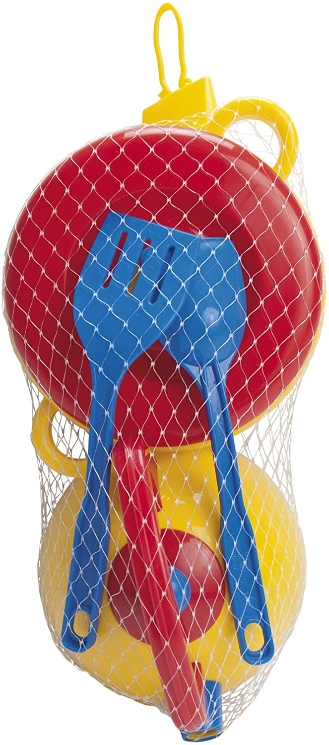 Dantoy Kettle and Pot Set, Role Play Set including 7 Pieces Including Utensils Pretend Play Toys for Kids - Multi-Colour - Image 3