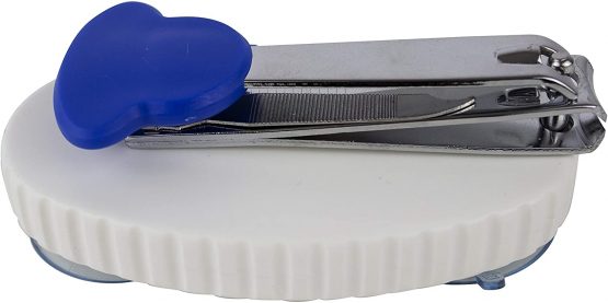 Nail Clipper with Suction Cups, Stainless Steel, Mobiclinic - Image 2