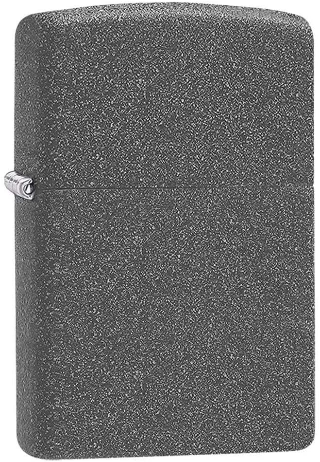 Zippo Windproof Lighter, Classic Model, Iron Stone Finish, Refillable for Lifetime Use, Adjustable Flame, Gift Box