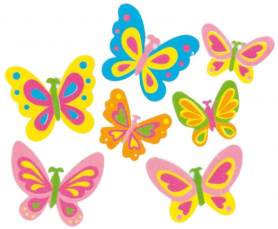 Baker Ross EF805 Butterfly (Pack of 102), Backyard Themed Puffy Scrapbook Stickers in Fun Foam Shapes, Assorted - Image 3