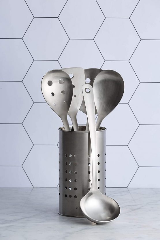 Viners 0305.199 Everyday Kitchen Matching Storage Pot | Brushed Stainless Steel, 6, Utensil Set - Image 3