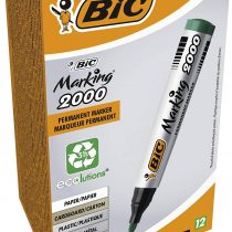 BIC Marking 2000 Permanent Markers Bullet Tip Green 12 Box