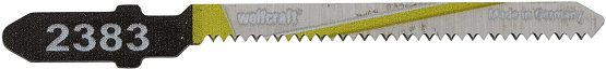 Wolfcraft 2383000 (L) hojas sierra de calar vástago en T/HCS corte curvado limpio PACK 2