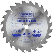 Faithfull FAIZ13624C TCT Cordless Trimsaw Blade 136 mm x 10 mm Bore x 24 Teeth