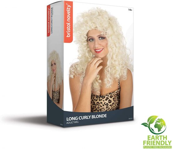 Bristol Novelty BW319 Curly Long Blonde Wig Budget, One Size - Image 2