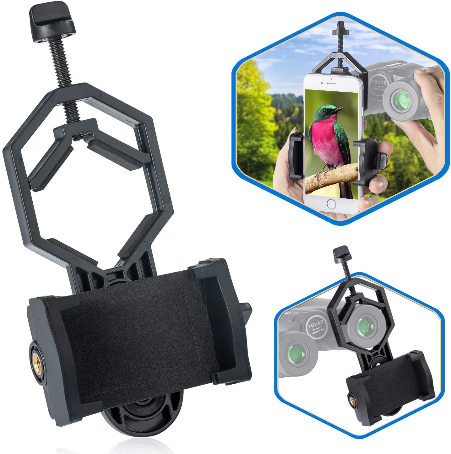 BNISE Universal Cell Phone Adapter Mount, 360°Rotatable Compatible with