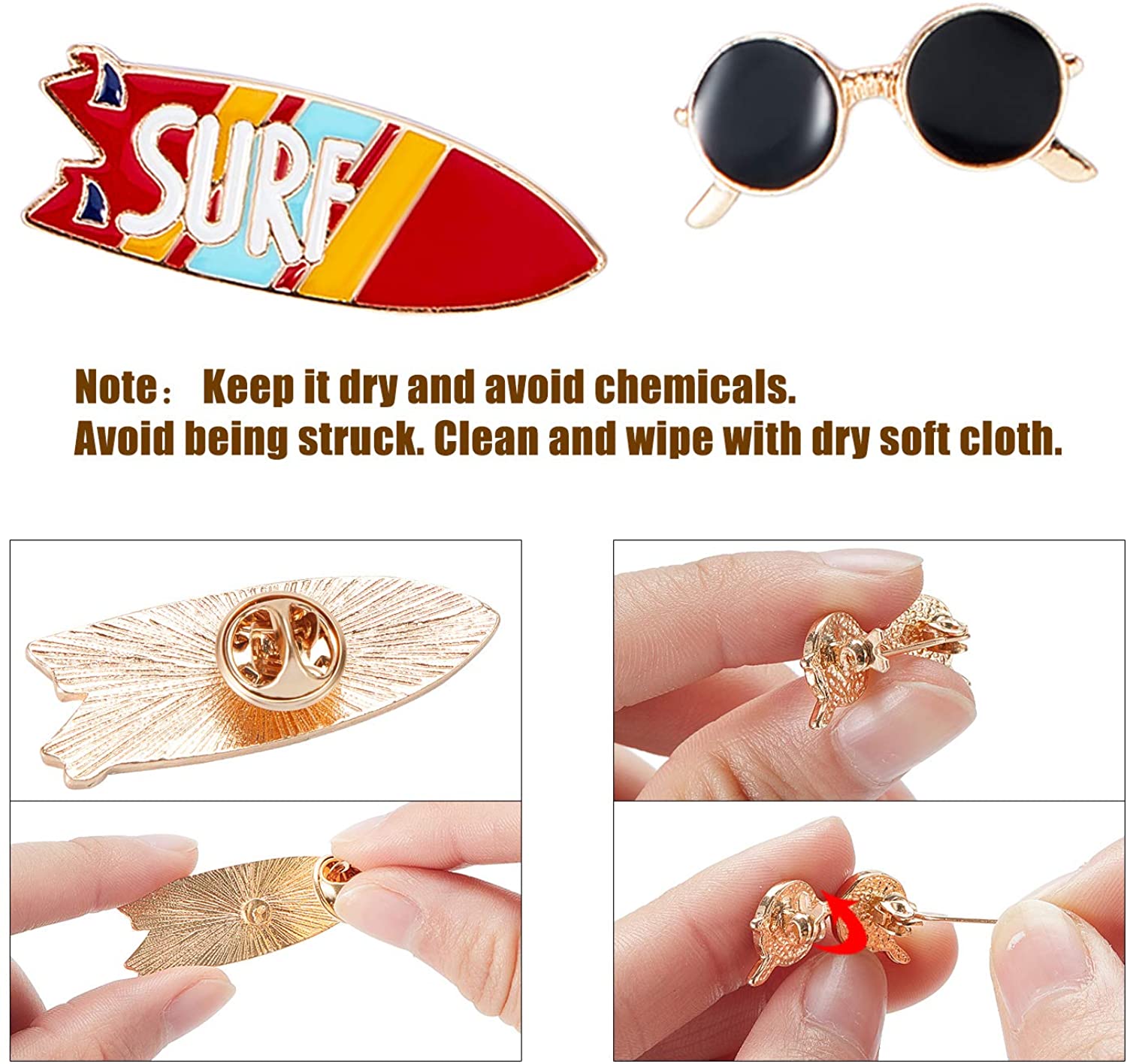 Hicarer 24 Pieces Cute Enamel Lapel Pin Set Cartoon Brooch Pin Badges Brooch Pins Clothing Bags Jackets Accessory for Valentine's Day - Image 4