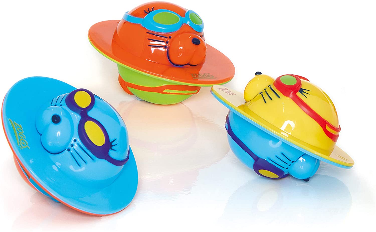 Zoggs Seal Flips Kids Swimming Pool Toys, Brightly-Coloured, Floating Pool Accessories for Children Aged 3 Months, 6 Years