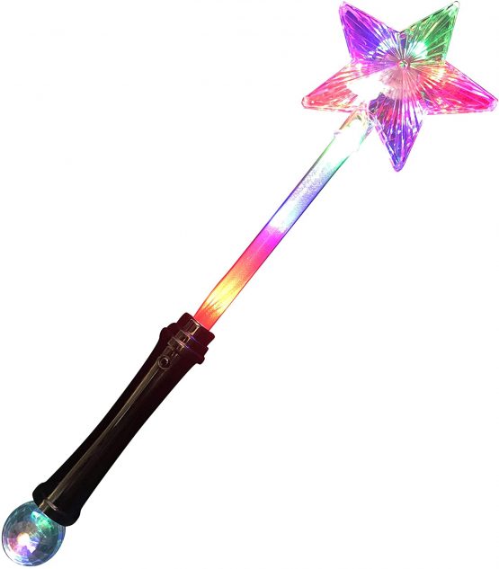 Glowtopia LED Premium Star Wand Magic Flashing Toy (3 Pack)