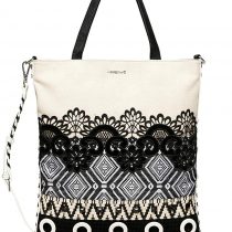 Desigual Bols_Black White Coro Women's Handbag White (Blanco)